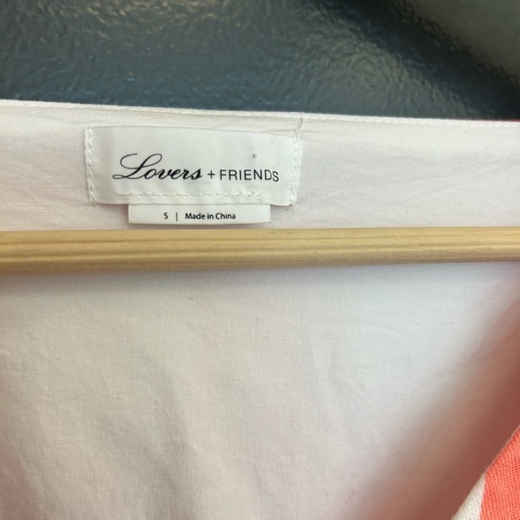 Lovers + Friends NWOT Sz. S (Revolve) gingham crop linen blend lined blouse - Picture 7 of 16